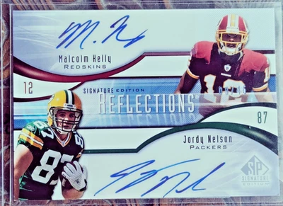 2009 UD SP Signature Reflections Football #R-NK Jordy Nelson/Malcom Kelly 09/45 - Image 1 of 2