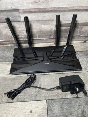 TP-Link Aginet EX220 AX1800 Dual-Band WiFi 6 Router 1xWAN Mesh Black Free P&P  - Image 1 of 4