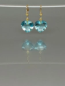 Aquamarine Gemstone Dangle Earring 925 Sterling Silver Handmade Jewelry For Gift - Foto 1 di 27