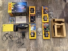 Sega Genesis 32X Console System Black with Box & 4 Boxed Games | TESTED!