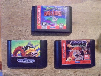3 Bio-Hazard Battle sub terrania bugs bunny double trouble Sega Genesis Tested - Image 1 of 4