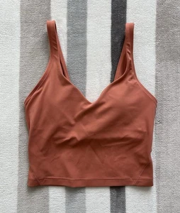 Lululemon Athletica Wireless Bralette Sport BH Größe 2 Lachsfarben Tanktop - Bild 1 von 6