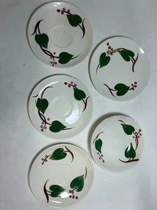 Blue Ridge 3 6" Saucers-1 Berry Dish-1 Bread and Butter Dish Stanhome Ivy - Picture 1 of 5