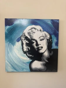 Ocean Clark Original Pop Art Painting Marilyn Monroe 24”x24” Acrylic on Canvas - Picture 1 of 14