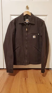 Carhartt Vintage Detroit EJ097 DKB Dark Brown Men's Workwear Jacket Size Small - Picture 1 of 15