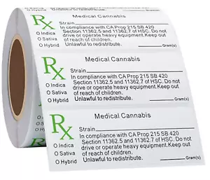 RX Medizinische Etiketten, Poptop Flaschenaufkleber Pop Tops Geschmack Typ Hybrid Kräuter Tube - Bild 1 von 4