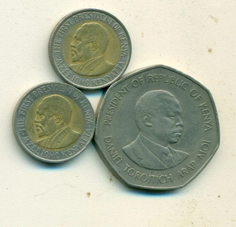 3 - 5 SHILLING COINS from KENYA - 1985, 2005 & 2009 (2005 & 2009 are BI-METAL) Cover