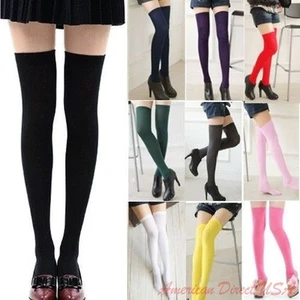 Women Cable Knit Extra Long Boot Socks Over Knee Thigh High School Girl Stocking - Picture 1 of 3