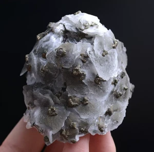 158g Natural Rare Fish Scaly Calcite & 7Colored Pyrite Mineral Specimen/China - Picture 1 of 11