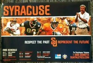 2005 Syracuse University Football Coach Greg Robinson Signed Poster 24 x 36 - Picture 1 of 2