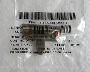 British Full Size:"1-SPACE MEDAL BROOCH BAR" (Firmin Made, in Unopened packet) - Picture 1 of 4
