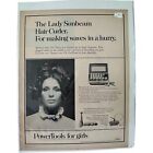 The Lady Sunbeam Hair Curler Advertisement Vintage Newspaper Clip 1969