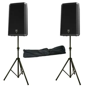 2x EV Electro-Voice ZLX-15P 2000W Active Speaker + Stand 3yr Warranty 2ch Mixer - Picture 1 of 4