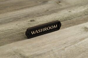 Washroom Door Sign, Bathroom, Plaque, Vintage Style, Railway, Retro,