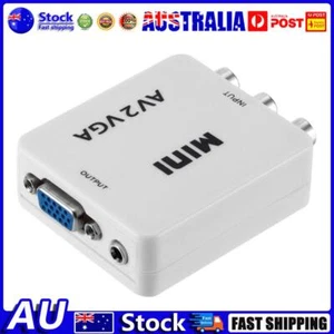 Mini HD AV2VGA Converter Convertor Box AV RCA CVBS to VGA Video HDTV Adapter AU - Picture 1 of 11