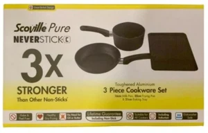 Scoville Pure Neverstick 3-teiliges Kochgeschirr-Set - Milchpfanne, Bratpfanne, Backblech - Bild 1 von 6