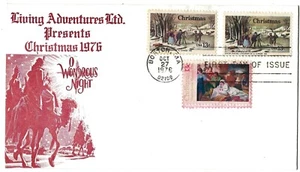 1976 FDC Christmas SC#1701-1702 1st Cachet Living Adventures Ltd. - Picture 1 of 1