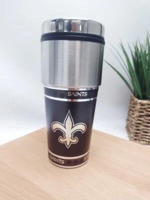 Stainless Steel Travel Tumbler Graphic - NFL - New Orleans Saints Tumbler 16oz - Image 1 of 4