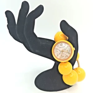 Tsumori Chisato | Bright Yellow Chunky Ball Bracelet Analog Wrist Watch | Japan - Picture 1 of 10