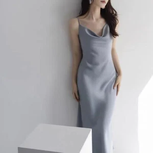 Dama Vestido de Satén Imitación Seda Camisón con Tirantes Ajustado Bodycon Línea A Vestido Interior Nuevo - Imagen 1 de 13