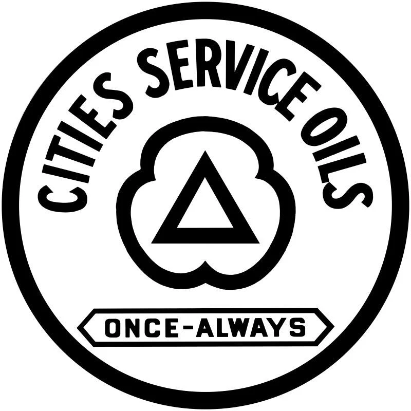 Aceite de motor Cities Service NUEVO letrero: 40" diámetro redondo EE. UU. ACERO DOS CARAS Foto 1 de 1
