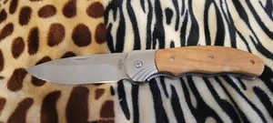 G & W 440C Steel Wooden Handle Knife No Box - Picture 1 of 4