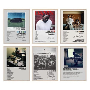 6PCS Kendrick Lamar Poster Music Album Rapper Print Music Classroom Art Decor. - Picture 1 of 7