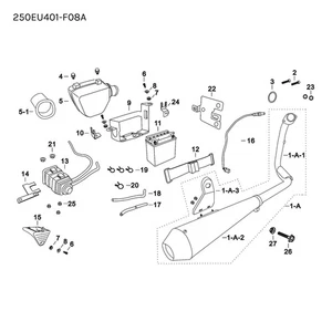 Mutt Hilts 250 EU4 17 - 20 Standard RH Black Complete Exhaust System ref no.1-A - Picture 1 of 1