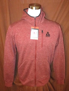 Gerry Men's Lined Hoodie Jacket, Burgundy Red, Cotton Blend, Size M, New - Picture 1 of 9