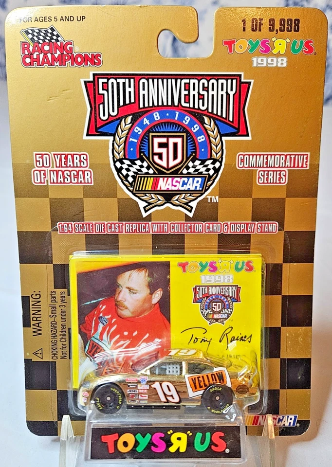 Race Champions 1998 DieCast 1:64 con tarjeta y soporte juguetes R EE. UU. (Tony Raines #19) Foto 1 de 1