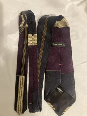 Conte of Florence Silk Abstract Pattern Necktie - Image 1 of 4