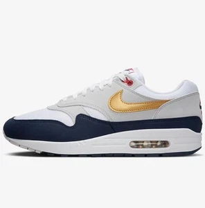 Talla 11.5 - Nike Air Max 1 “Olympic” Dorado Obsidiana Azul Marino Blanco HM9604-400 Hombres - Imagen 1 de 5