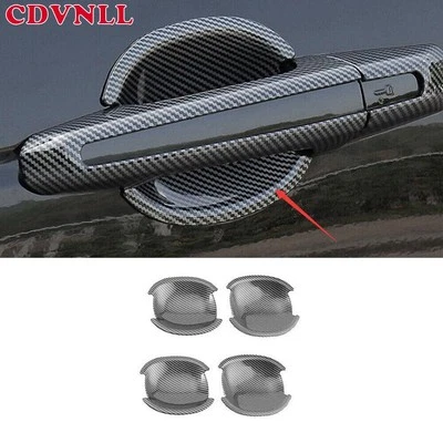 Cubierta de marco de tazón de puerta lateral exterior de fibra de carbono para Jaguar E-PACE 2018-2020 4* Foto 1 de 4