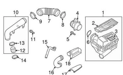 CAJA FILTRO AIRE 1K0129607AG 2009-2018 VOLKSWAGEN TIGUAN Foto 1 de 4