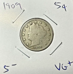 1909 Liberty Nichel VG+ dettagli. 15.11 - Foto 1 di 4