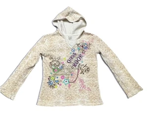 The Children's Place Premium Girls Tan Graphic Hoodie S, 5/6 Sweatshirt Crystals - Picture 1 of 20