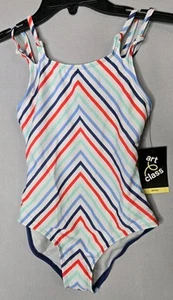 Girls' Chevron Striped One Piece Swimsuit Art Class™ Medium (7/8) Free Shipping - Picture 1 of 8