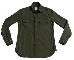 Zadig & Voltaire Men's Shirt Sigmund Army Green Military Long Sleeve Size 42 - Picture 1 of 12