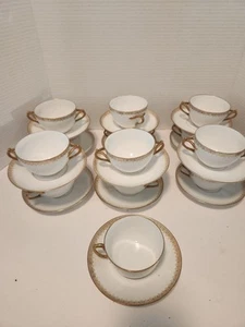 1 D & C France Limoges Gold Filigree Border Bullion Cup And Saucer 13 Available - Picture 1 of 4