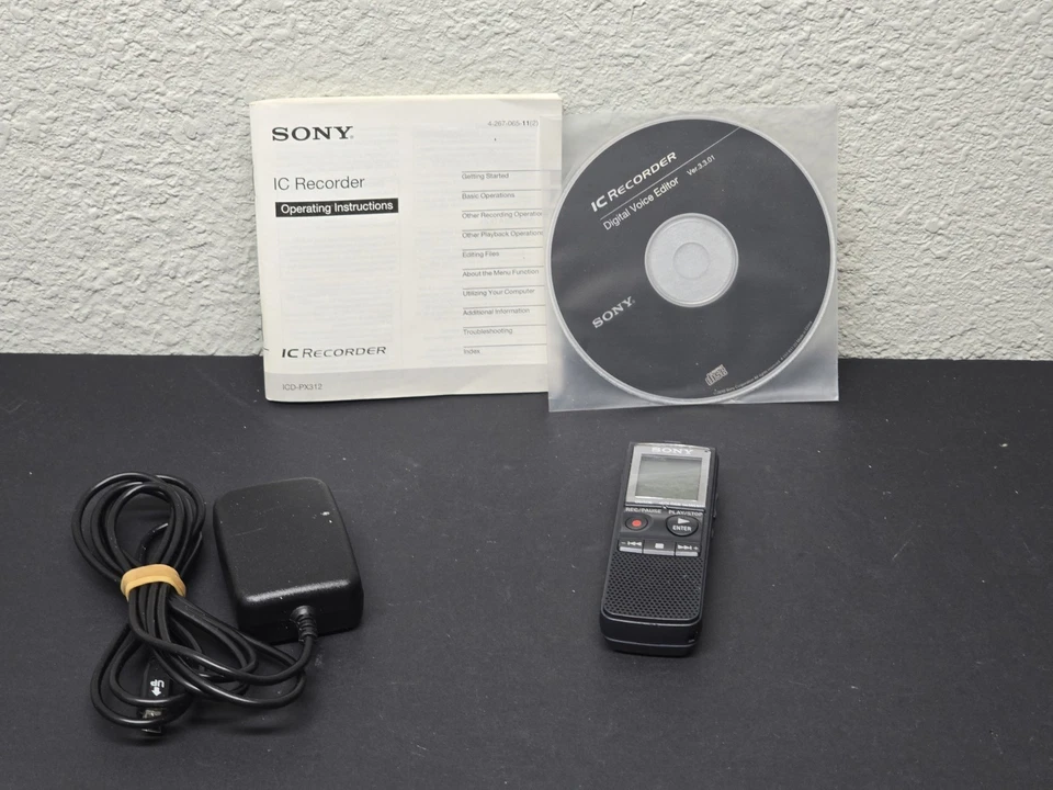 Sony ICD-PX820 Handheld Digital Voice Recorder w/ Manual Cord Software - Tested - Image 1 of 4