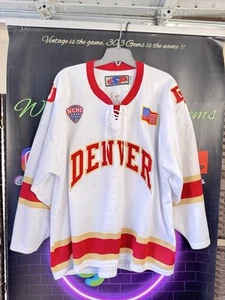 Authentic Denver University DU Pioneers NCHC NCAA College Hockey Jersey Flo Knit - Picture 1 of 4