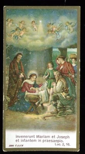 ANTIQUE HOLY CARD OF BIRTH OF JESUS CHRIST - Picture 1 of 1