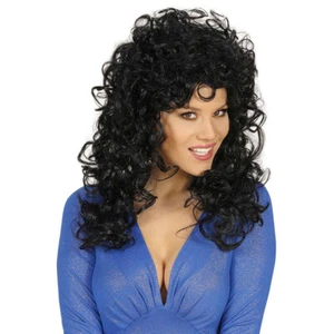 Sexy Langhaar Perücke mit Locken lange Lockenperücke schwarz Damenperücke - Bild 1 von 1