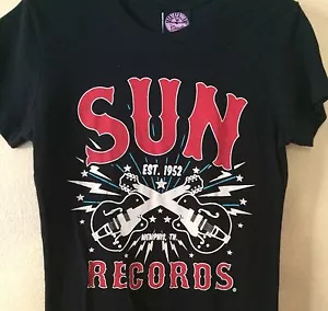Rock Steady Clothing Black SUn Records Memphis TN T-Shirt SIZE M Juniors nwt - Imagen 1 de 3
