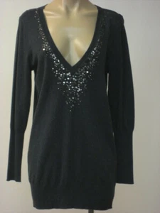 EILEEN FISHER Cashmere Organic Cotton Sequined Stretch Long Sweater M NWT $218 - Picture 1 of 1