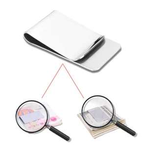Stainless Steel Money Clip Metal Pocket Holder Wallet Credit Card Holder For Men - Picture 1 of 12