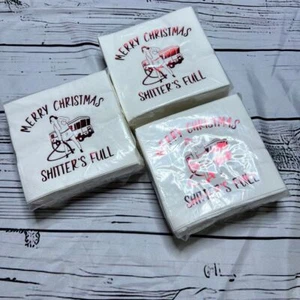 Christmas Napkins Shitter's Full vacation Holiday Party Decorations 50pk - Picture 1 of 3