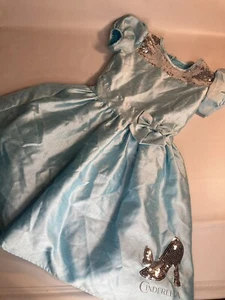 Cinderella Disney Dress Up Pretend Play blue sequin dress girls small - Picture 1 of 6