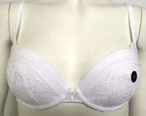 30D Ice White Bra Exquisite Vintage Lace Underwired Balcony Velvet Touch M&S - Picture 1 of 8