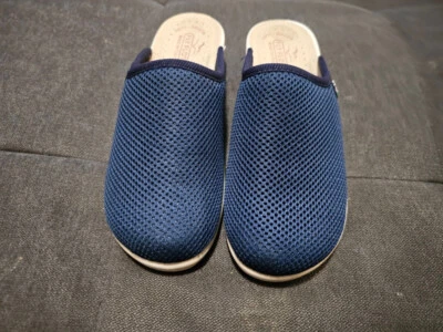 Zuecos de malla azul Fly Flot hechos en Italia para mujer 38/7,5-8 mulas anatómicos anti golpes Foto 1 de 4